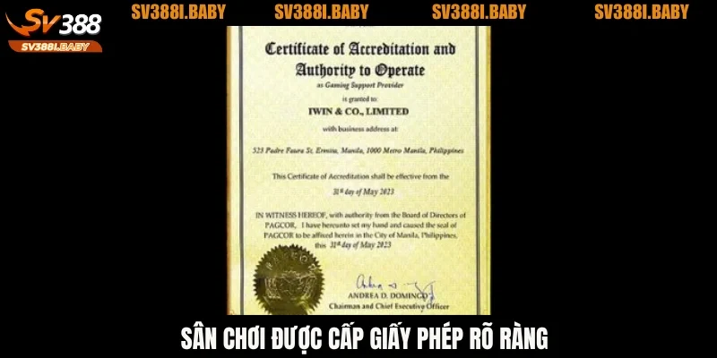 SV388 có uy tín không thông qua hệ thống giấy phép
